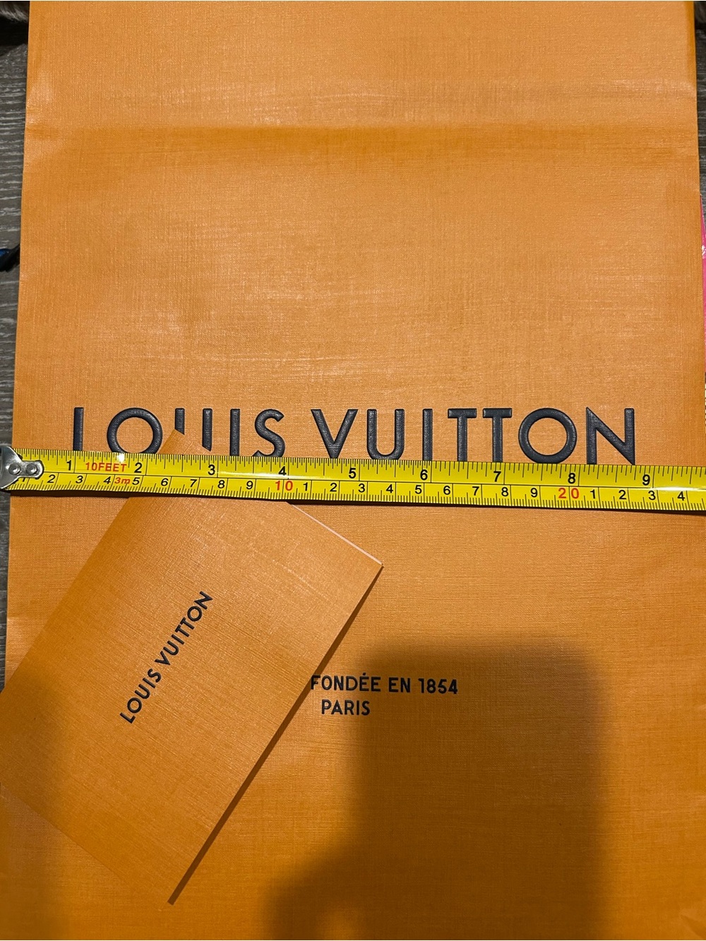Louis Vuitton Orange Shopping Bag with Card - Picture 4 of 4